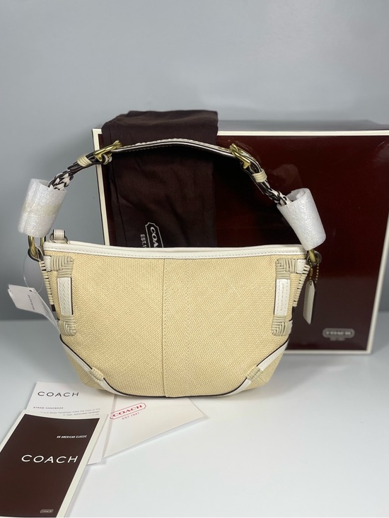 Coach Handbags - Coach Vintage Soho Angora Straw Hobo Bag NIB w/dustbag